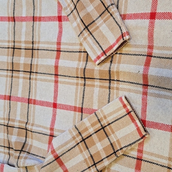 Tahari Women Turtleneck Pane Plaid Sweater Top Sz S - Picture 5 of 8